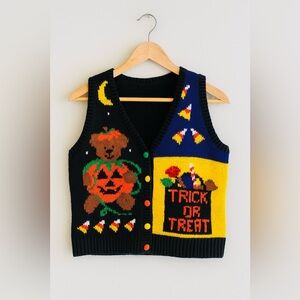 Vintage Knit Halloween Sweater